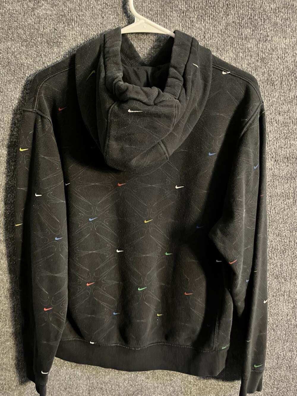 Nike All Over Print Hoodie Size S Black 003-165